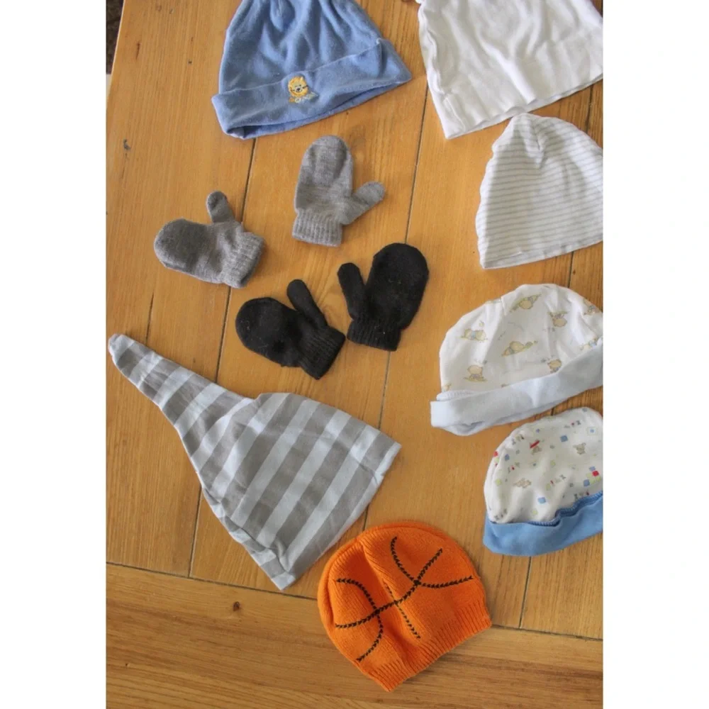 Baby Newborn Hat and Mittens Lot Winter Bundle